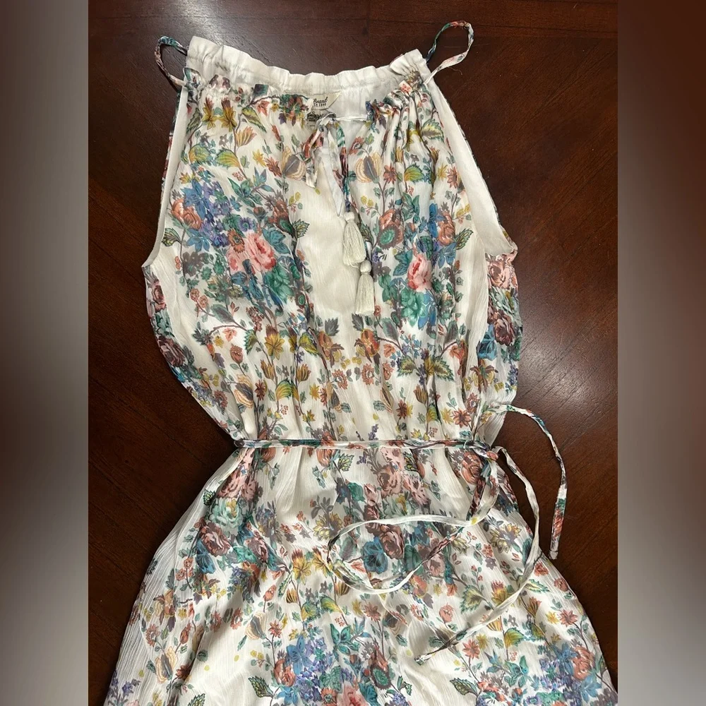 Lucky Brand Floral Maxi Dress - Cream and Blue 100% viscosa - Picture 4 of 10